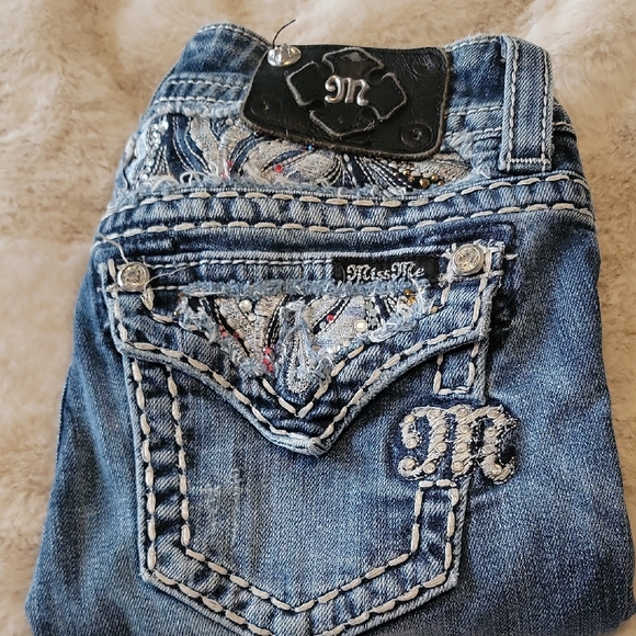 Miss Me Denim - Miss Me Denim Jeans with Silver Embellishments
